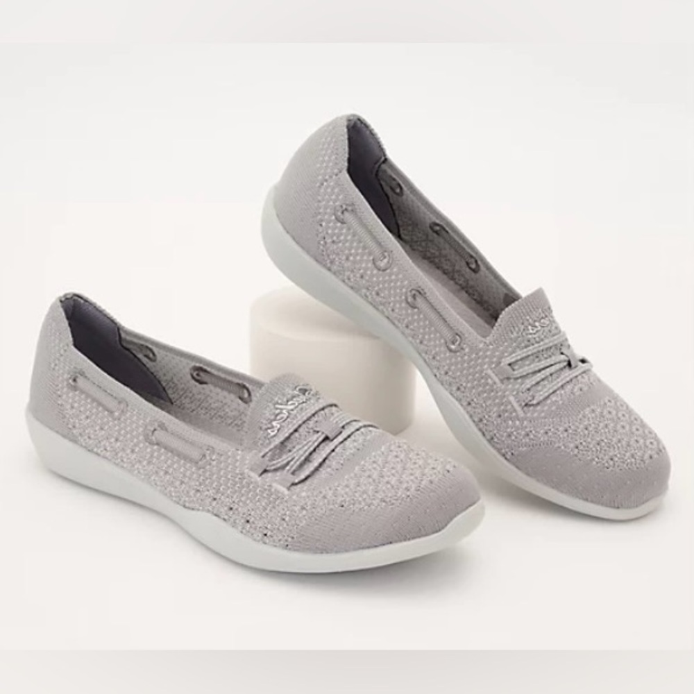 SKECHERS Shoes NEWBERRY ST Air-Cooled MEMORY FOAM Gray White Step In Size 11 - Picture 6 of 16